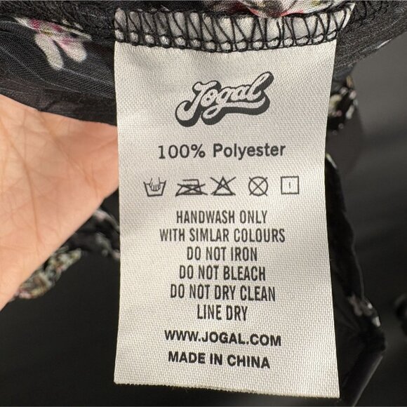 Jogal Men's Sheer Velvet Burnout Floral Shirt XXL Black Going Out Top Whimsigoth - Picture 6 of 8